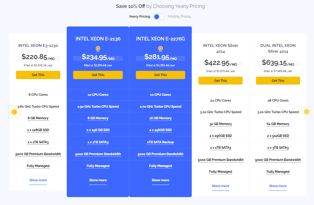 BigScoots - Fully Managed Dedicated Servers - Pricing