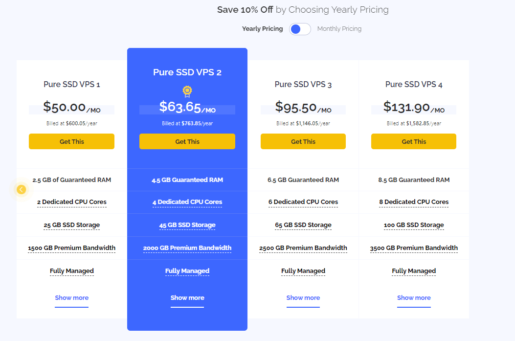 BigScoots - SSD Powered Managed VPS Hosting - Pricing