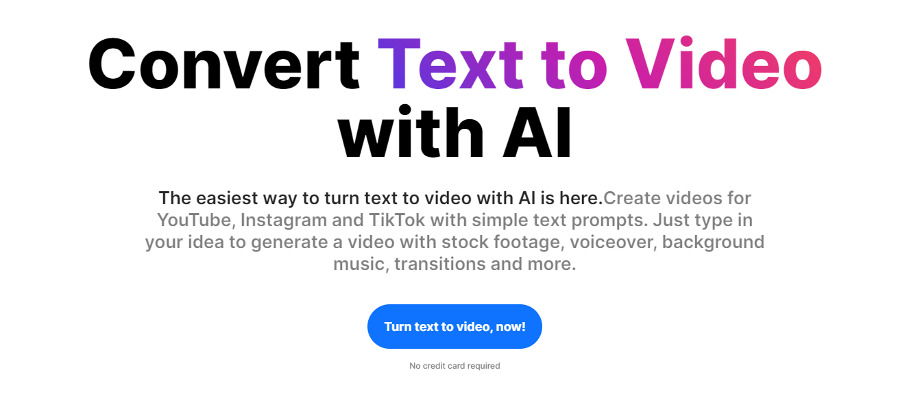 Invideo Free Trial - Convert Text to Video